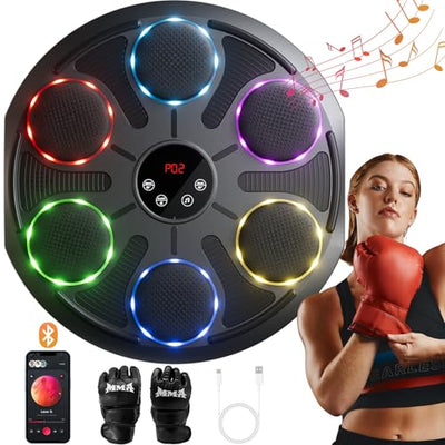 Music Boxing Machine Music Punching Machine Smart Bluetooth Boxing Equipment with Gloves Boxing Machine Wall Mounted Music Boxing Music Workout Machine