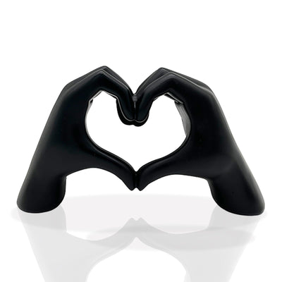 Heart Hands Sculpture Aesthetic Love Decor for Living Room Bedroom BookshelfLove Finger Sculpture Wedding Decoration for Coffee Table Office Bedroom TV Cabinet Small SpaceUnique Idea(Black)
