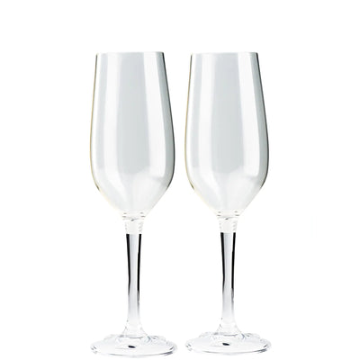 GSI Outdoors 79332 Packable Champagne Flute Set Clear