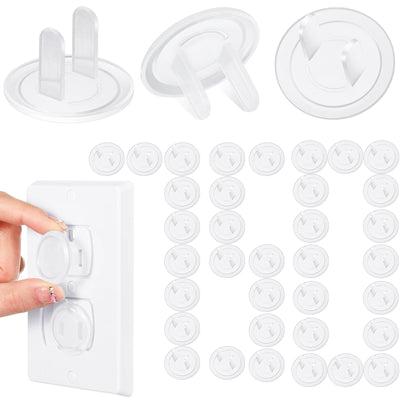 Thyle 750 Pcs Clear Outlet Covers Bulk Child Baby Proofing Proof Plug Covers for Electrical Outlets Easy Install Socket Sturdy Safe Secure Baby Proofing Kit for Home Office Bulk