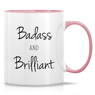 Taza divertida Retreez - Jefa fuerte e inteligente feminista de 11 oz. Tazas de café de cerámica - Regalos divertidos, sarcásticos, motivacionales e inspiradores para cumpleaños - Taza blanca con asa e interior rosa
