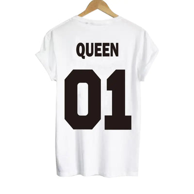 Camisetas de manga corta para pareja King y Queen