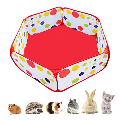 Portable Small Animals Playpen Outdoor/Indoor Pop Open Pet Exercise Fence Guinea Pig Accessories Metal Wire Yard Fence C&C Cage Tent for Rabbits Hamster Chinchillas and Hedgehogs