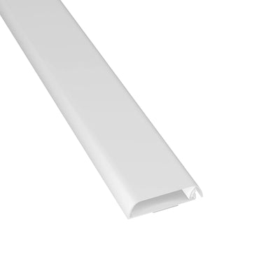 D-Line Cache-Câbles TV Mural – Cache-Câbles Adhésif pour Téléviseur Mural – Goulotte de Câblage Fine et Discrète, Peignable – 60mm (L) x 15mm (H) x 40cm (L) – Blanc