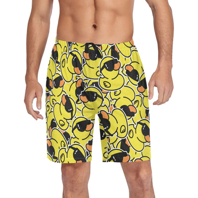 Rubber Duck Sunglasses Pajama shorts Mens Lounge Sleep Shorts Casual Men Pajama Bottoms with Pockets Drawstring Size M