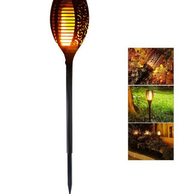 Lumière solaire extérieure à effet flamme