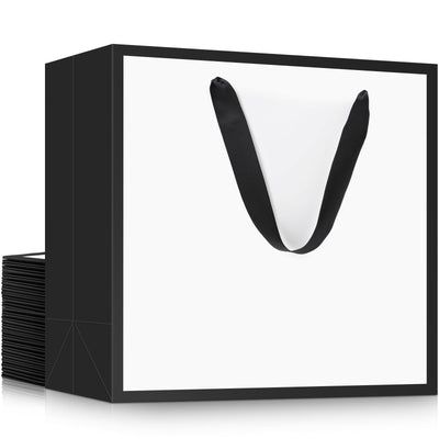 EUSOAR Small Gift Bags Bulk 20pcs 8.6"x3.9"x7" Kraft Paper Shopping Bags with Handles Merchandise Grocery Retail Wrap Craft Thank You Gift Paper Bags Sacks Bulk Wedding Birthday Party Favors