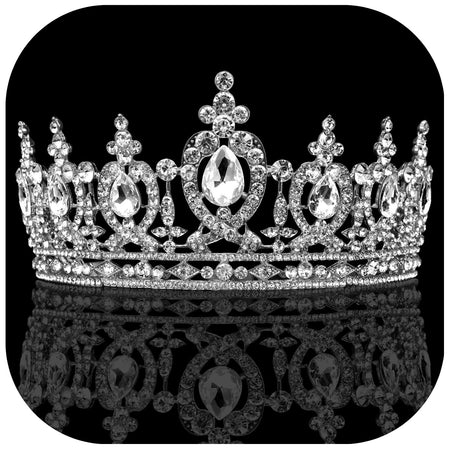 Chanaco Crystal Crowns Tiaras for Women Rhinestone Queen Headbands Silver Princess Tiara for Girls Non Slip Quinceanera Crown with Combs Bride Wedding Party Accessories Happy Birthday Gifts