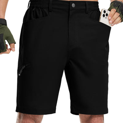 TBMPOY Mens Golf Shorts 9" Lightweight Quick Dry Hiking Cargo Shorts Casual Travel Outdoor with 4 Pockets Black 38