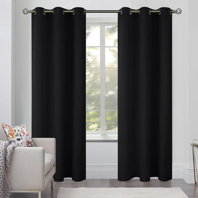 2 Panels Cozlo Blackout Curtains for Bedroom with Grommet Black Out 42x84 inch