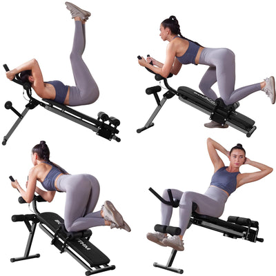 BODY RHYTHM Ab Workout Machine with LCD Monitor for Home GymFoldable Sit-Up Bench Full Body Exercise Equipment for LegThighsButtocksRodeoSit-up Exercise.