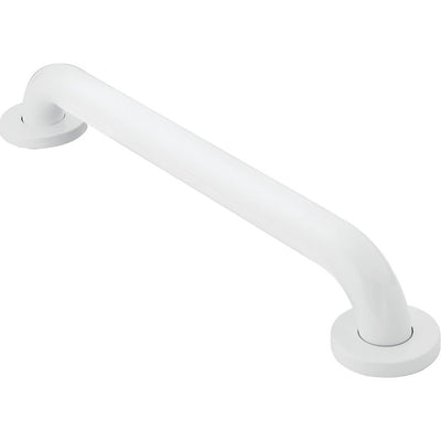 Moen R8716W Bathroom Safety 16-Inch Stainless Steel Bathroom Grab Bar with Concealed Screws Glacier White