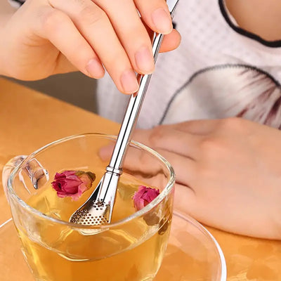 Reusable Stainless Steel Colorful Drinking Straw (1pc)