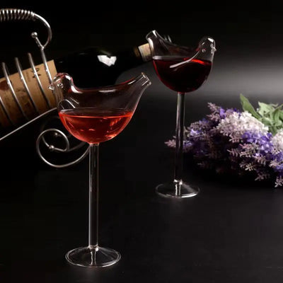 Creative Bird-Shaped Cocktail and Champagne Glass