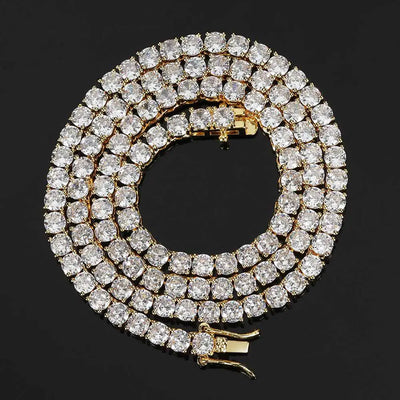Collar de tenis de circonitas de moda para hombres y mujeres