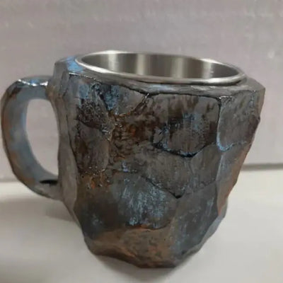 Tasses à café en résine 400 ml avec poignées en forme de cristal minéral, élégantes tasses imitation cristal minéral pour la maison, le bureau, cadeau de Noël, gadgets de cuisine