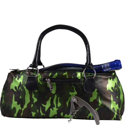 Sac à main isotherme Primeware Wine Clutch Bag | Sac de transport élégant pour femme | Contient des bouteilles de vin rouge et blanc de 750 ml | Tendance mode | Tire-bouchon portatif style sommelier inclus