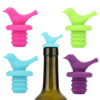 Silicone Wine Bottle Stopper for Birds - Creative Design