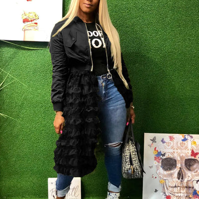 Solid Color Fashion Zipper Jacket