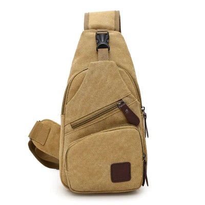 Sac à bandoulière en toile pour homme - Sac de poitrine tendance