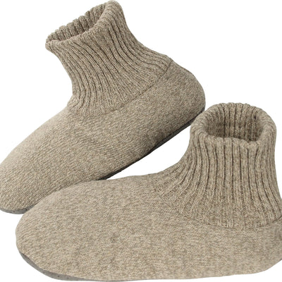 BenSorts Chaussettes Chaussons Douces Homme avec Grips Chaudes Maison Intérieur Polaire Chalet Maison Chaussettes Confortables Cadeau Kaki Taille 10 11 12 13
