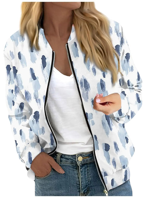 Load image into Gallery viewer, FlekmanArt Jackets for Women Leather Windbreaker Jacket Cropped Full Zip Up Jackets Comfy Winter Jackets Moto Short Trench Coats for Women(4-White,Medium)