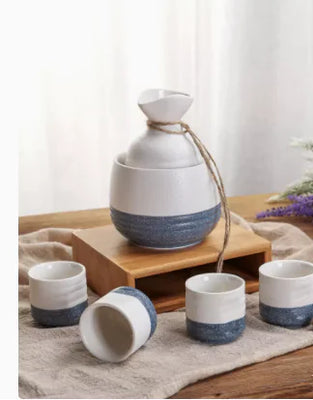 Japanese Style Ceramic Wine Set for Home Use