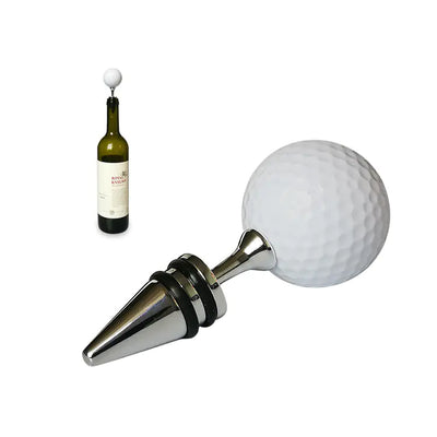 Creative Golf Ball Wine Stopper in Zinc Alloy