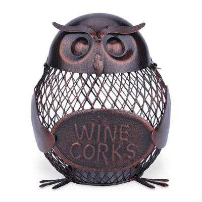 Iron Art Storage Decor - Owl Bottle Stopper Can