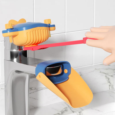 Faucet Handle Extender Set Faucet Extender for Kids Child Sink Extender Kids Hand Wash Helper Faucet Extender for Bathroom Sink-Blue Yellow
