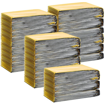 Chumia 50 Pieces Emergency Thermal Blanket Bulk 83 x 63 Gigantic Foil Space Blankets for Survival Reflective Blanket Gift for Homeless Camping Gear First Aid Hiking Outdoor(Gold)