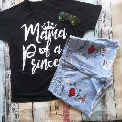 Camisetas de manga corta a juego para la familia con estampado liso