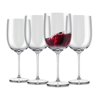 InSol Premium Stemmed Wine Glasses Set of 4 – Elegant Transparent Unbreakable Wine Glasses for Red & White Wines 16 oz Capacity Dishwasher Safe Perfect Present for Wine Lovers