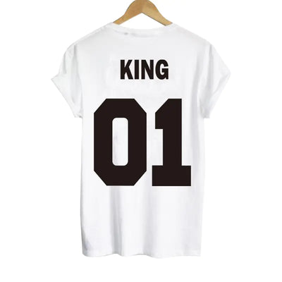 Camisetas de manga corta para pareja King y Queen