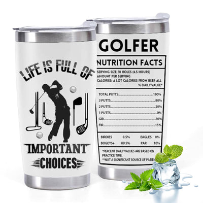 Cessfle Vasos Térmicos de Golf para Hombre Tazas de Golf para Hombre Regalos Divertidos de Golf Regalos para Amantes del Golf para Hombre Regalos de Golf para Hombre Accesorios de Golf para Hombre Regalos de Navidad de Golf Regalos para Papá de Hija 20oz