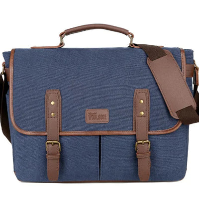 Sac Messenger Portable en Toile pour Homme