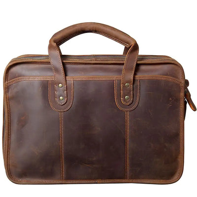 Sacoche pour ordinateur portable en cuir fait main pour hommes