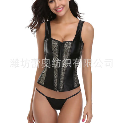 Punk Sexy Black Shapewear Corset Bodysuit E0936