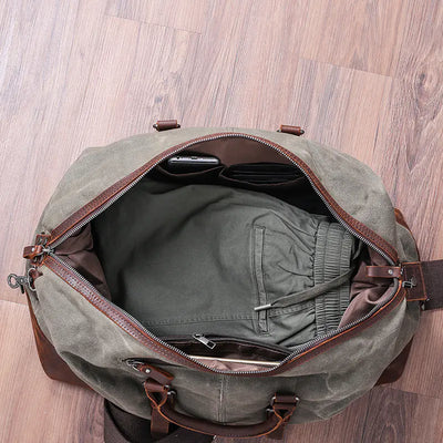 Grand sac de voyage en toile imperméable pour hommes