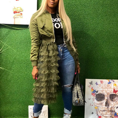 Solid Color Fashion Zipper Jacket