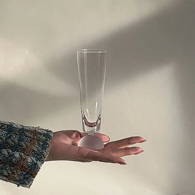 Vintage Black Onyx Champagne Glass - French Style