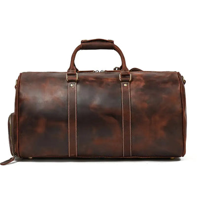 Bolso de viaje de cuero Crazy Horse retro para hombres