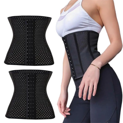 Eitonbu 2Pcs Womens Shapewear-Instantly Reduces Your Waist Size οΌGiving You an Hourglass FigureοΌWaist Trainer CorsetοΌSteel Boned Tummy Control Body Shaper with Adjustable HooksοΌBlack CorsetοΌ M Size οΌ