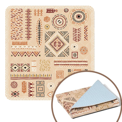 MILDPLUS Alèses Imprimées Lavables 86x91cm Protège-Matelas Imperméable Réutilisable Alèses d'Incontinence Alèses pour Adultes Enfants ou Animaux (Taupe Chaud)
