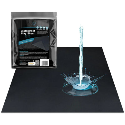Drap de jeu imperméable noir pour massage 200 cm x 200 cm - Protège-matelas imperméable Drap noir Housse de matelas imperméable en silicone