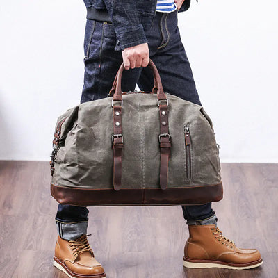 Grand sac de voyage en toile imperméable pour hommes