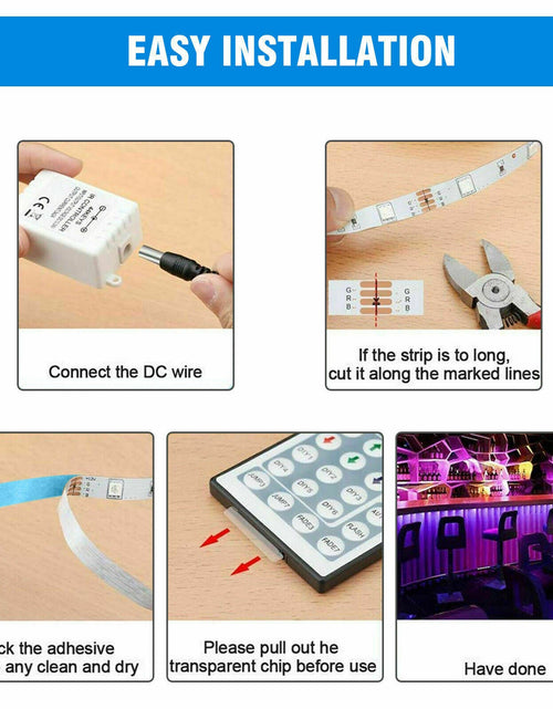 Load image into Gallery viewer, 32FT LED Strip Lights Remote Control Bedroom Waterproof for Indoor Outdoor Use
