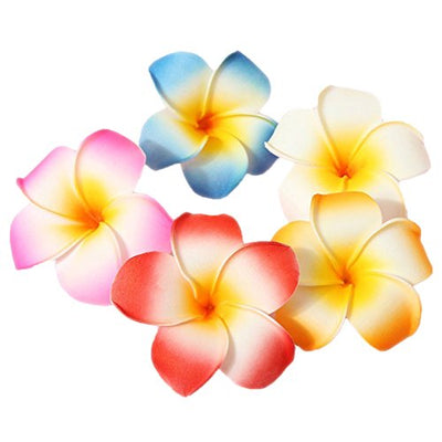 GSHLLO 10 Piezas Horquillas Hawaianas Multicolor de 7cm, Tocados Florales de Espuma para la Playa, Accesorios para Fiestas de Boda
