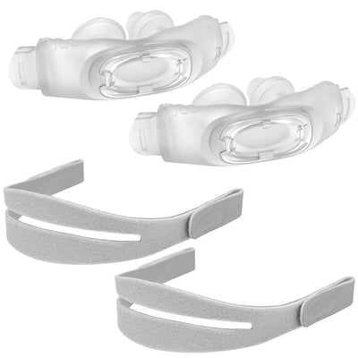 2 packs coussin nasal de remplacement P30i (M) avec sangle pour Airfit P30i | Comprenant 2 coussins et 2 sangles de tête lavables et réutilisables sans filtre de rechange, fournitures de grande valeur par Medihealer