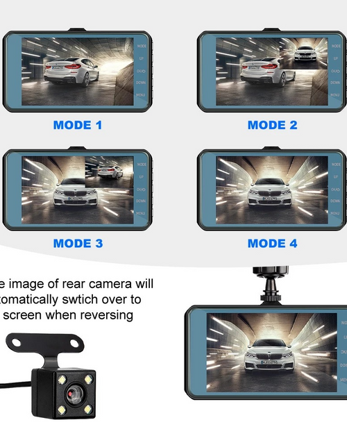 Load image into Gallery viewer, HD 1080P Car Dual Lens Dash Cam 4" DVR Recorder Front &amp; Rear Camera Night Vision
